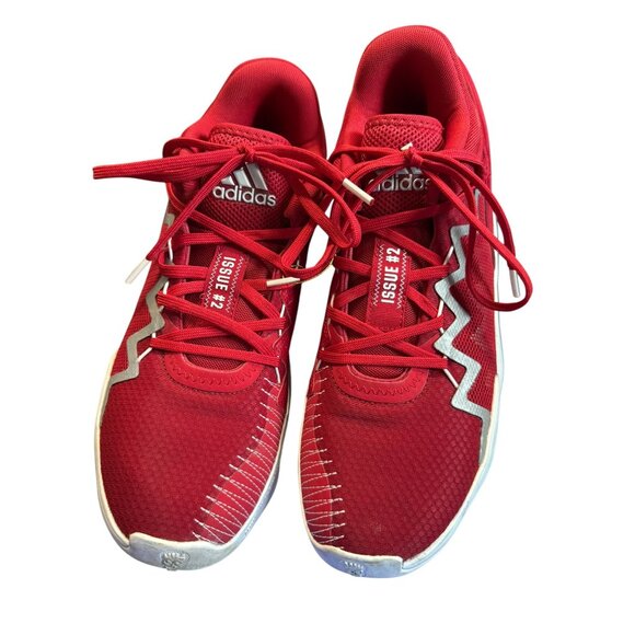 Adidas D.O.N. Issue 2 Red/White Men's Basketball Sneaker Size 10.5 - Picture 10 of 13